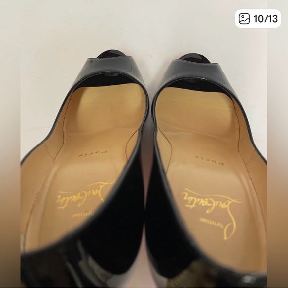 Christian Louboutin Very Prive 100mm black patent leather - Picture 7 of 9